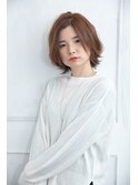 【moco HAIR DESIGN】前髪長めのクールな外ハネボブ