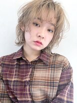 アルバム 銀座(ALBUM GINZA)&nbsp;無造作ウルフ_アッシュブラウンネオウルフ外ハネボブ_66830