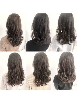 チョビー 銀座(chobii) グレージュ/デジタルパーマ/ゆるふわロング/大きめ/高柳