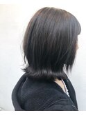ダークカラー_マロンベージュ Aラインボブ かきあげ