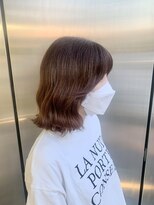 ジラ ヘアアンドメイク(girra HAIR&MAKE) ベージュ系/艶髪ピンクブラウン/ミディ