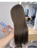 shion ブリーチなしで作るくすみアッシュベージュ