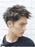 スパイキーショートツーブロック刈り上げメンズカットメンズヘア