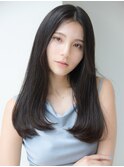 黒髪サラつやロング