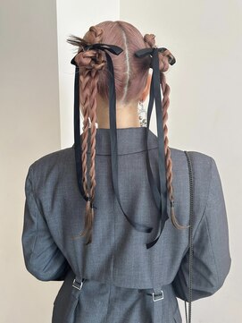 ユルク(JURK nagoya) 【chiwa arrang】カチモリヘア　デザインカラー　ピンクカラー