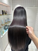 ロンドルーチェ 心斎橋(Lond luce)&nbsp;ダークアッシュ/ミディアムレイヤーカット［髪質改善/縮毛矯正］