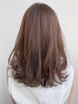 前髪ナチュラルカール20代30代40代◎艶感セミディ#251f0217