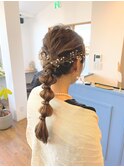 編みおろしヘアアレンジ