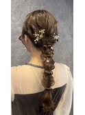 編みおろしヘアセット