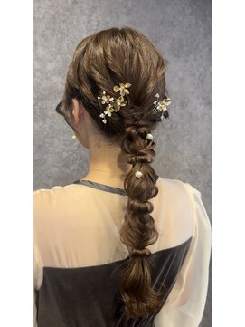 ココア(cocoa) 編みおろしヘアセット