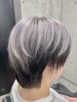 フイ 横浜センター北店(Hui)&nbsp;フェザーパーマ/グレーブルーカラー/刈り上げショートパンク