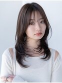 ミディアムレイヤーカット髪質改善トリートメントストレート
