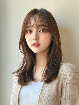 リンクミリ(Link mili) 小顔レイヤーミニウルフ/美髪チェリーブラウン/デジタルパーマ