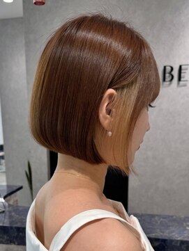 ビームズヘア 藤が丘店(Bee Ms HAIR) 小顔見せショートベージュカラーブリーチしない透明感カラー