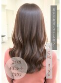 ブリーチなしダブルカラー/チョコレートブラウン/韓国ヘア