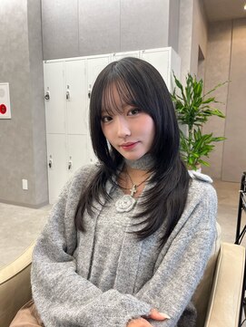 オムニス 表参道(Omnis) 美髪ざくざくレイヤーハッシュカット表参道暗髪くびれレイヤー