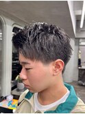 刈り上げアップバングスパイキーショートパーマスパイラルパーマ