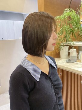 ロンド ボーイ 表参道(Lond BOY) マロンベージュ/ボブ/顔周り/タッセルボブ/20代/韓国/表参道原宿