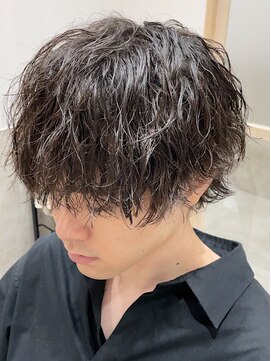 縦落ちマッシュウルフ【メンズ/パーマ/眉毛/沖縄市/美里】