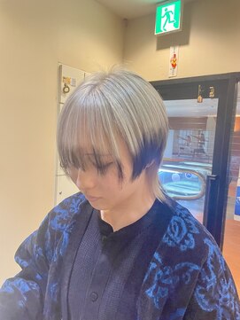 【デザインカラー】ホワイトベージュ×裾カラー