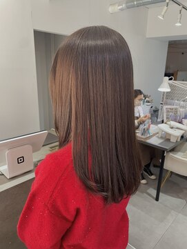 くすみベージュ/髪質改善トリートメント/地毛風カラー/縮毛矯正