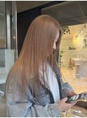 ミルクティーベージュダブルアカラーケアブリーチハイトーン艶髪