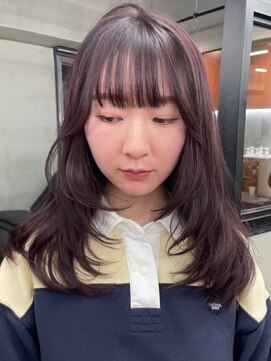 ニコ トウキョウ 渋谷(nico TOKYO) ダブルカラーチェリーレッドラベンダーパープル韓国レイヤーボブ