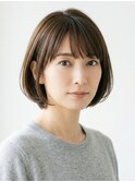 白髪ぼかしショートボブ ラベンダーカラー