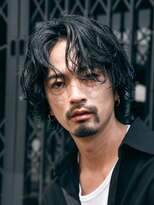 フィフス 神南(fifth) メンズミディアムウルフスパイラルシャドウパーマセンターパート