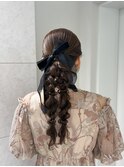 横浜駅/ヘアセット/ヘアメ/ヘアアレンジ/お呼ばれ/編みおろし