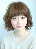可愛いカールボブスタイル