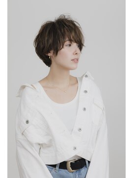 ルカ リノア(Luca lino:a) 丸みショート&立体ポイントパーマ　/フレンチカジュアル