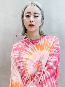 アルバム 銀座(ALBUM GINZA) ピンアレンジ_ラベンダーカラーくびれミディ_28467