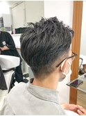 MEN'S HAIR センターパート ツイストスパイラル コンマヘア