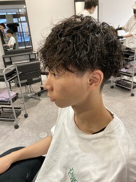 ナンバー(number+) 20代30代メンズスパイラルパーマワイルドオシャレ感アッシュ