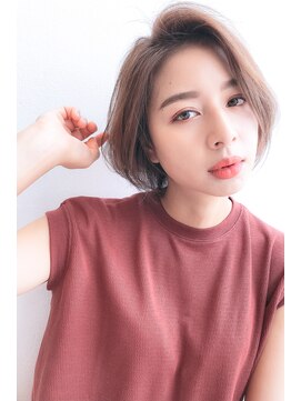 ムム(mumu) ミニボブ/ボブウルフ/マッシュショート/グレージュカラー