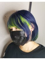 アグ ヘアー ララア 平塚店(Agu hair lalah)&nbsp;ネイビー×ネオンカラー