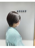 20代30代大人美人小顔ブリーチなしショートヘアアッシュブラック