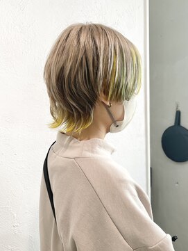 レクタ(recta) デザインカラー ショートヘア イエローカラー