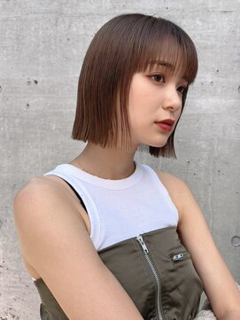 ハニーシブヤ(HONEY shibuya) 小顔ストレートボブ×ココアブラウン