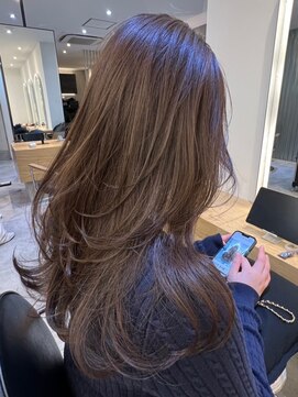 ジーナ 船橋(Zina) 髪質改善＊ロングレイヤーグレーベージュ＊美髪【Zina船橋】