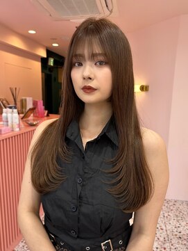 ボタン シブヤ(VOTAN SHIBUYA) 韓国ヘア/顔まわりレイヤーカット/レイヤーカット/前髪あり