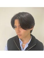 アッシュ 二子玉川店(Ash)&nbsp;ニュアンスパーマセンターパートコンマヘアツーブロック刈り上げ