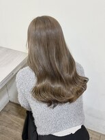 ノー バイ イオエ 西梅田(no. by ioe)&nbsp;ブリーチなしカラー/髪質改善/ミルクティーベージュ/小顔ヘア