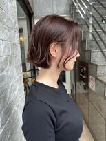 乾かすだけでキマる髪/馴染むハイトーンブラウンボブ