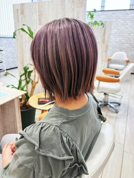 ラグ(RAG) くびれボブ／アンブレラカラー/白髪ぼかし