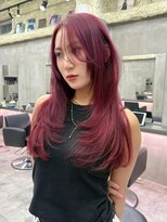 ザ パス 大名店(the path)&nbsp;カシスレッド/暖色カラー/レイヤーカット/ブリーチなしカラー