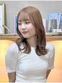 ミルクティベージュ 縮毛矯正毛