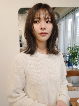 ピュー(Piu-) 【レイヤーカット/阿部達哉】ミディアムヘア/フェイスレイヤー