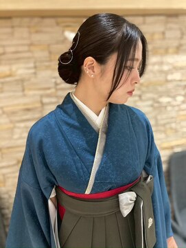 アロマ ヘアー ルーム 新宿店(AROMA hair room) 成人式/卒業式セット☆編み込みアレンジ/シニヨン/上品/大人女子